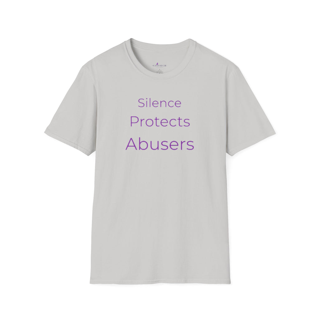 “Silence Protects Abusers" Accountability/Support Tee