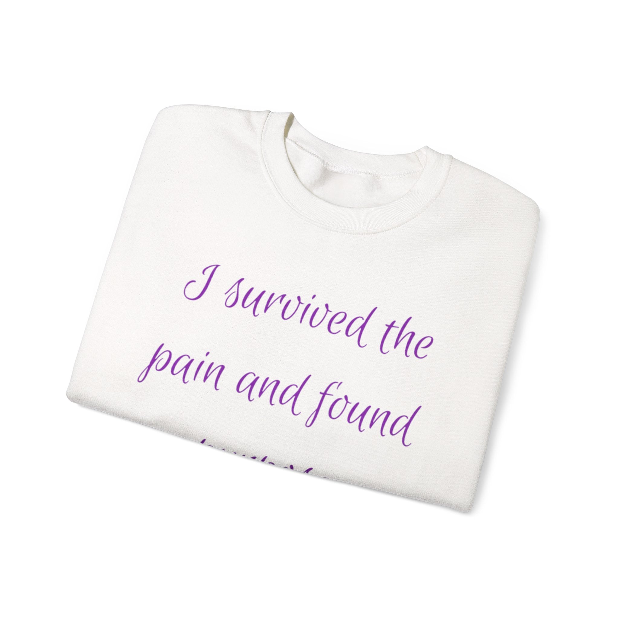 “I survived the pain and found purpose” Sweatshirt — Inspirational