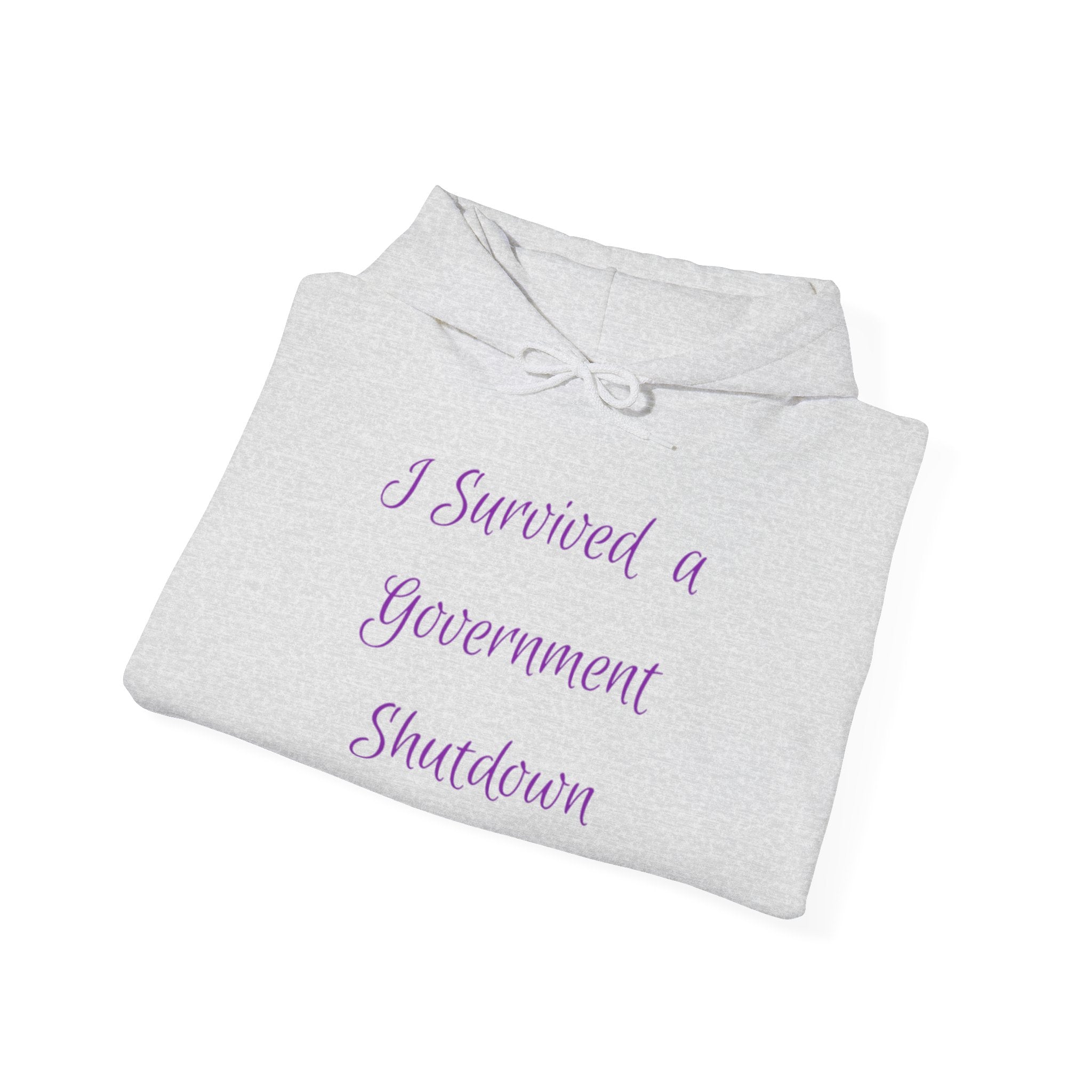 Hoodie — "I Survived a Government Shutdown" Commemorative Humor Pullover