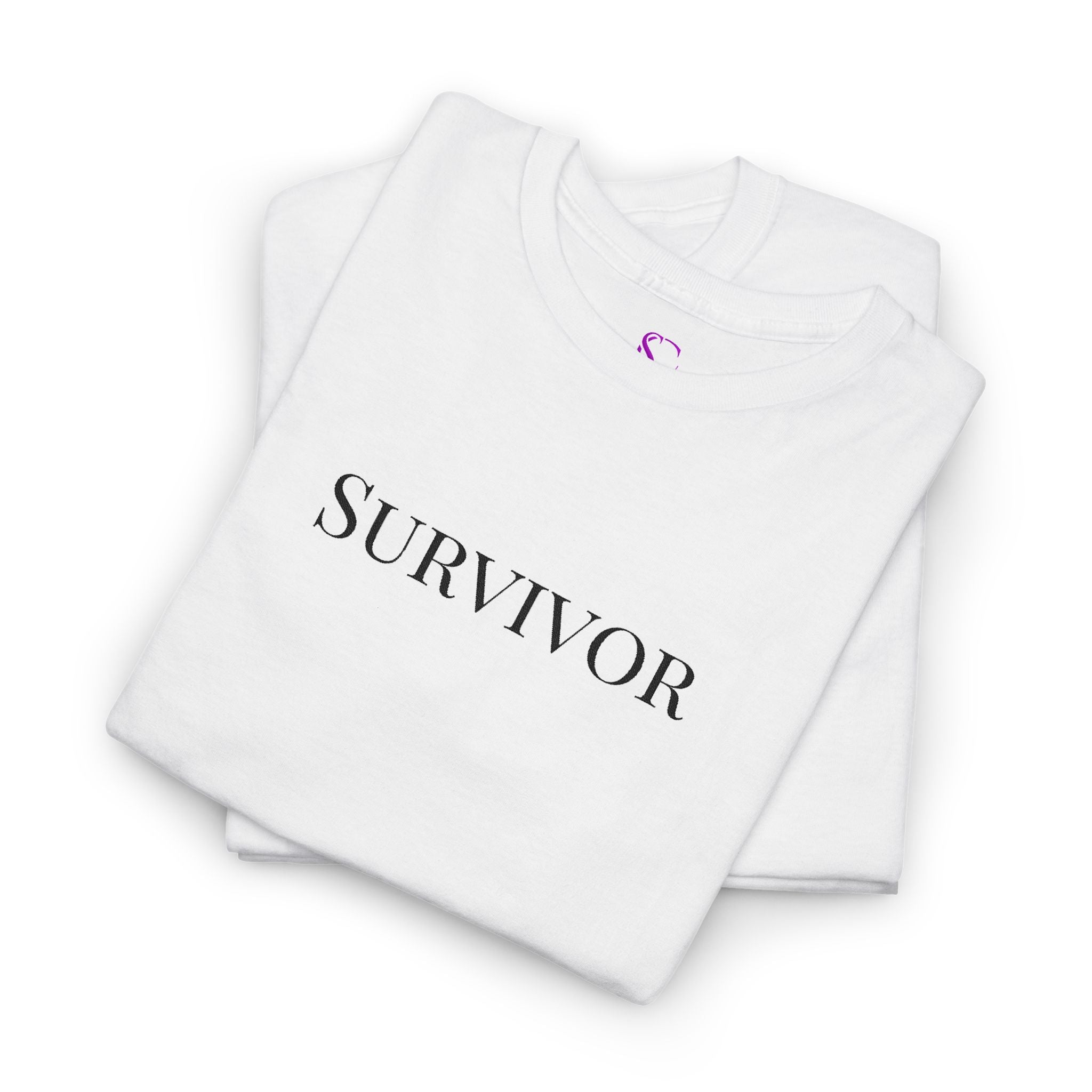 “Survivor” Tee — Embroidered in black Women's Unisex T-shirt