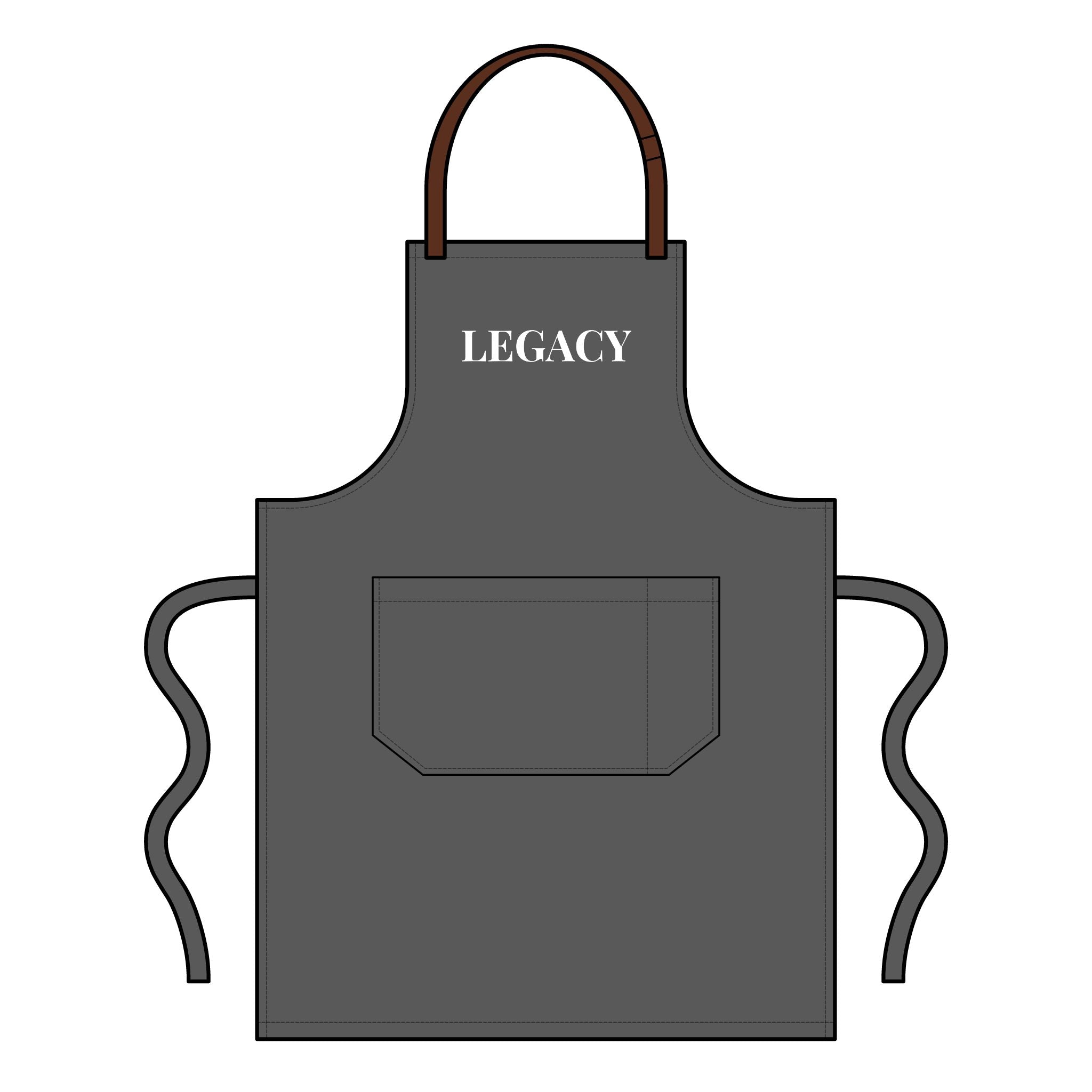 Legacy™ Grill Apron – Every Meal Tells a Story — Heavy-Duty Chef & Barista Apron with Front Pocket