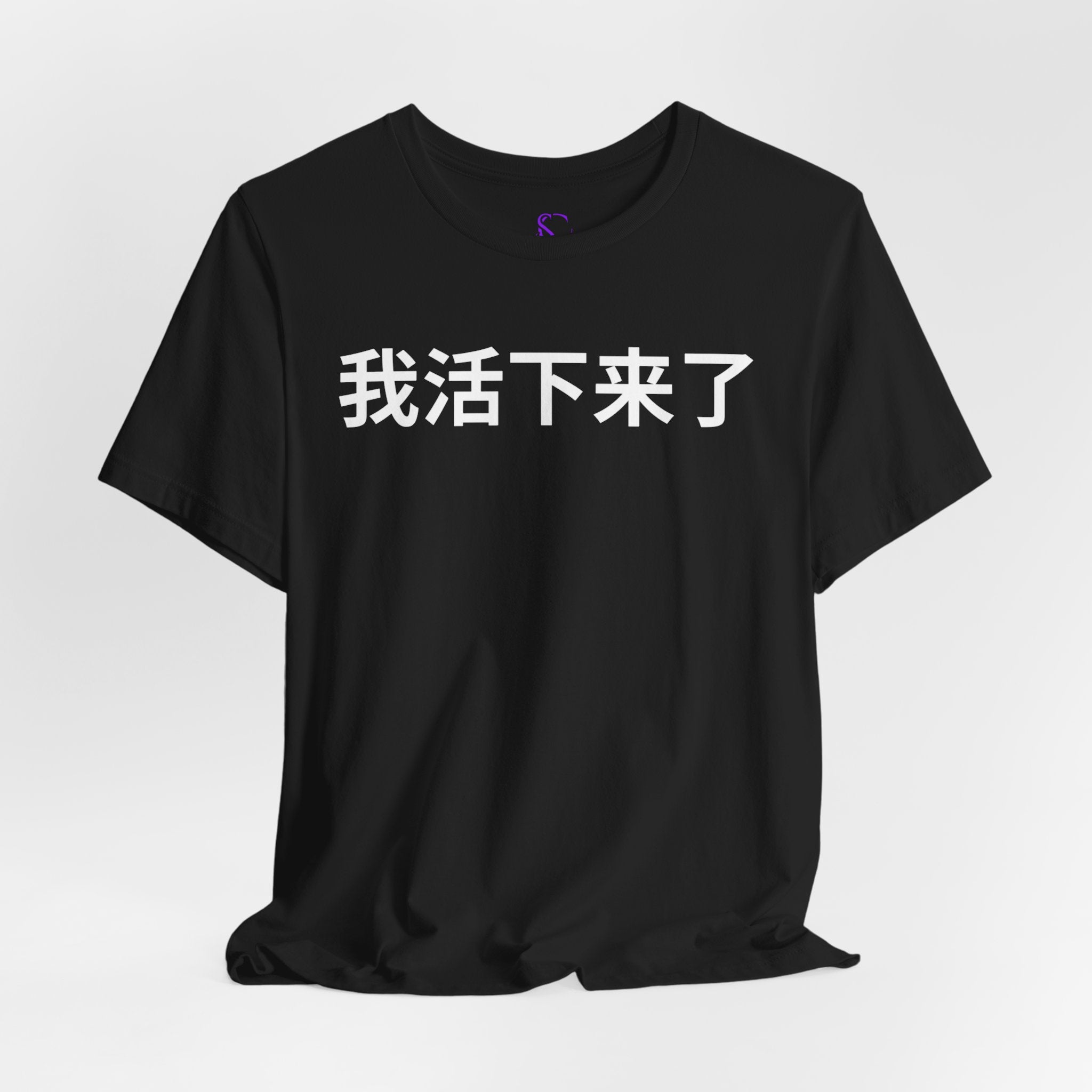 我活下来了 Tee - Pronounced wǒ huó xiàlái le. Literally means is “I lived and came through it. “I survived / I made it out alive.”