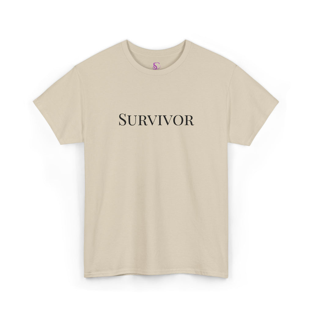 “Survivor” Tee — Embroidered in black Women's Unisex T-shirt