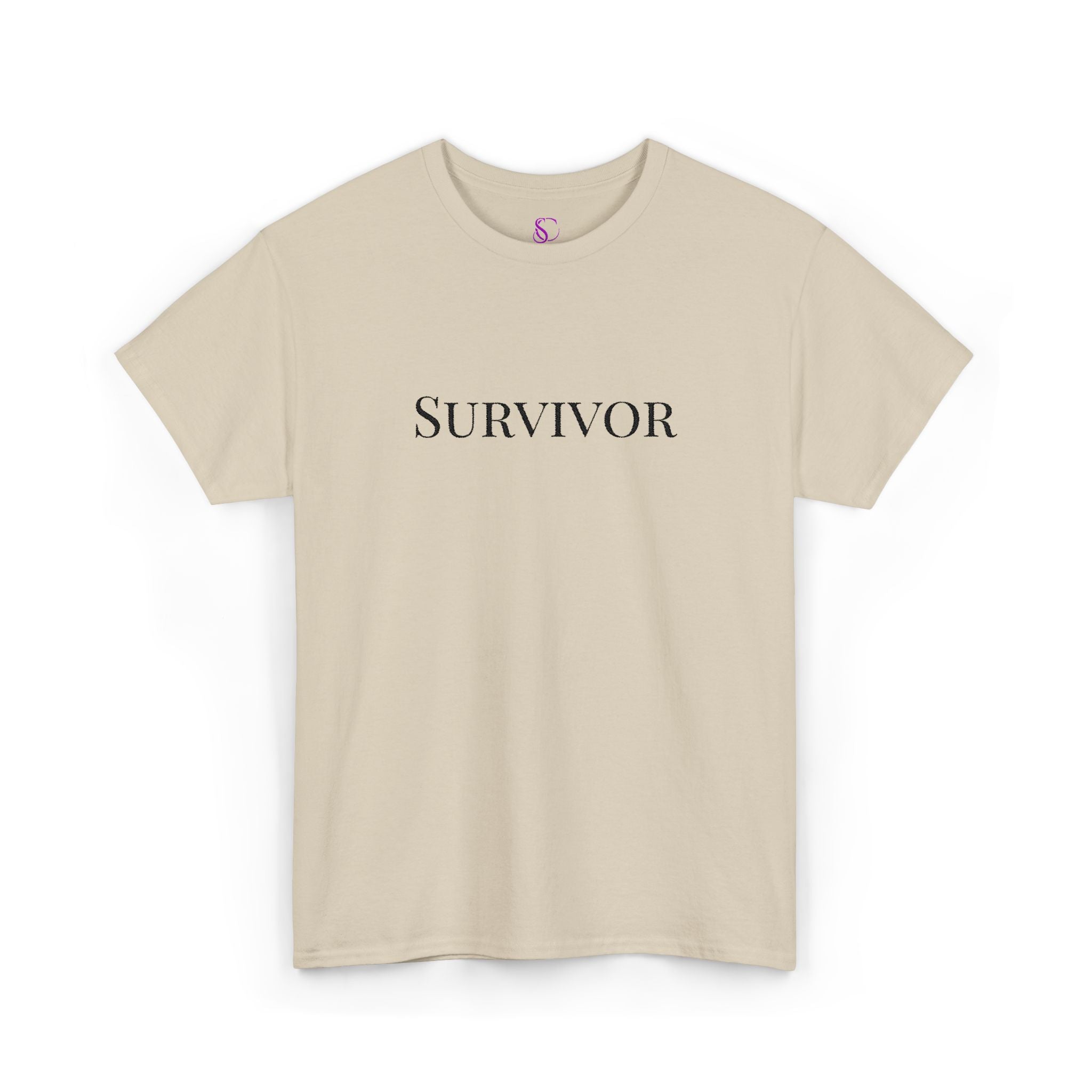 “Survivor” Tee — Embroidered in black Women's Unisex T-shirt