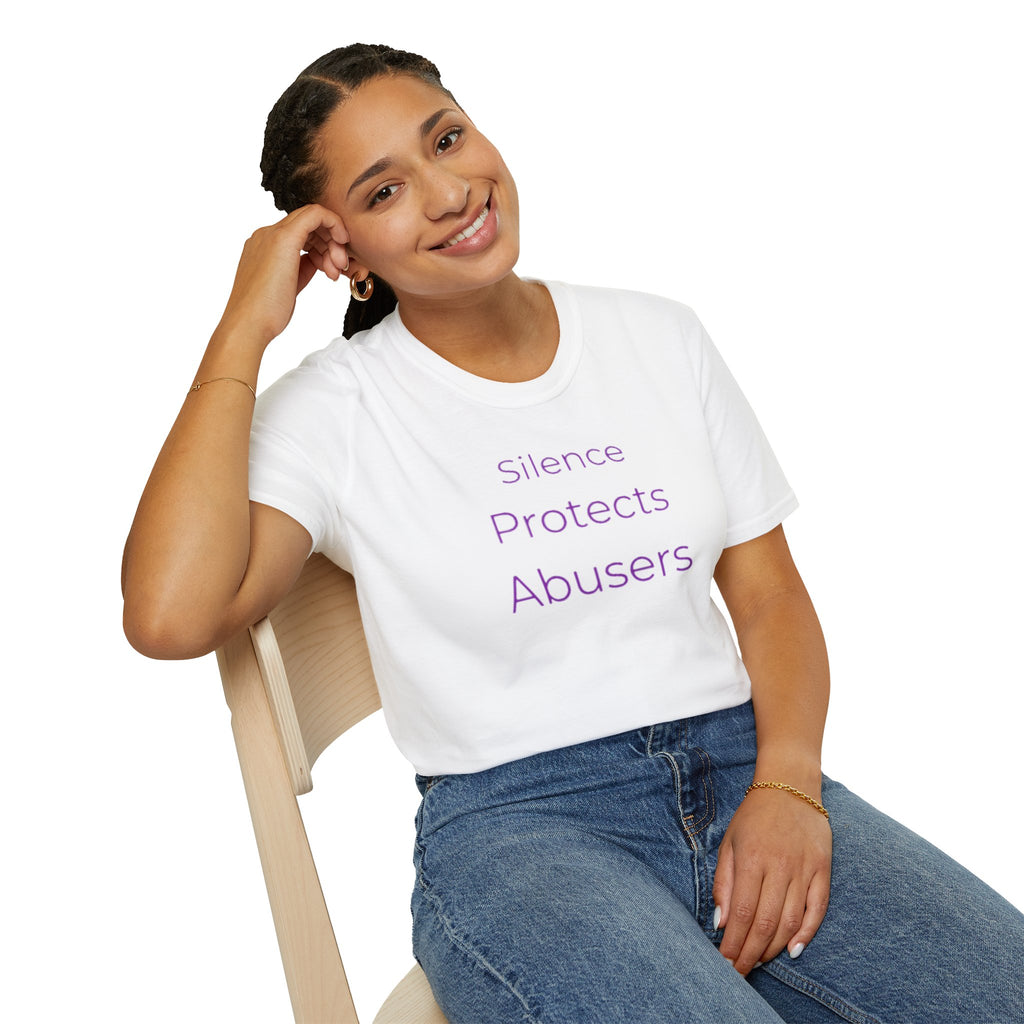 “Silence Protects Abusers" Accountability/Support Tee