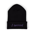 “I Survived” Beanie — Empowerment Winter Hat | Survivor Gift for Women | Healing Apparel