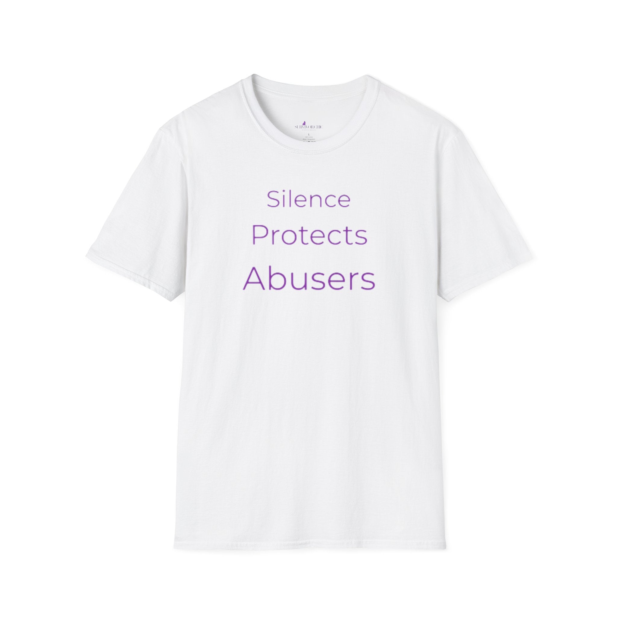“Silence Protects Abusers" Accountability/Support Tee
