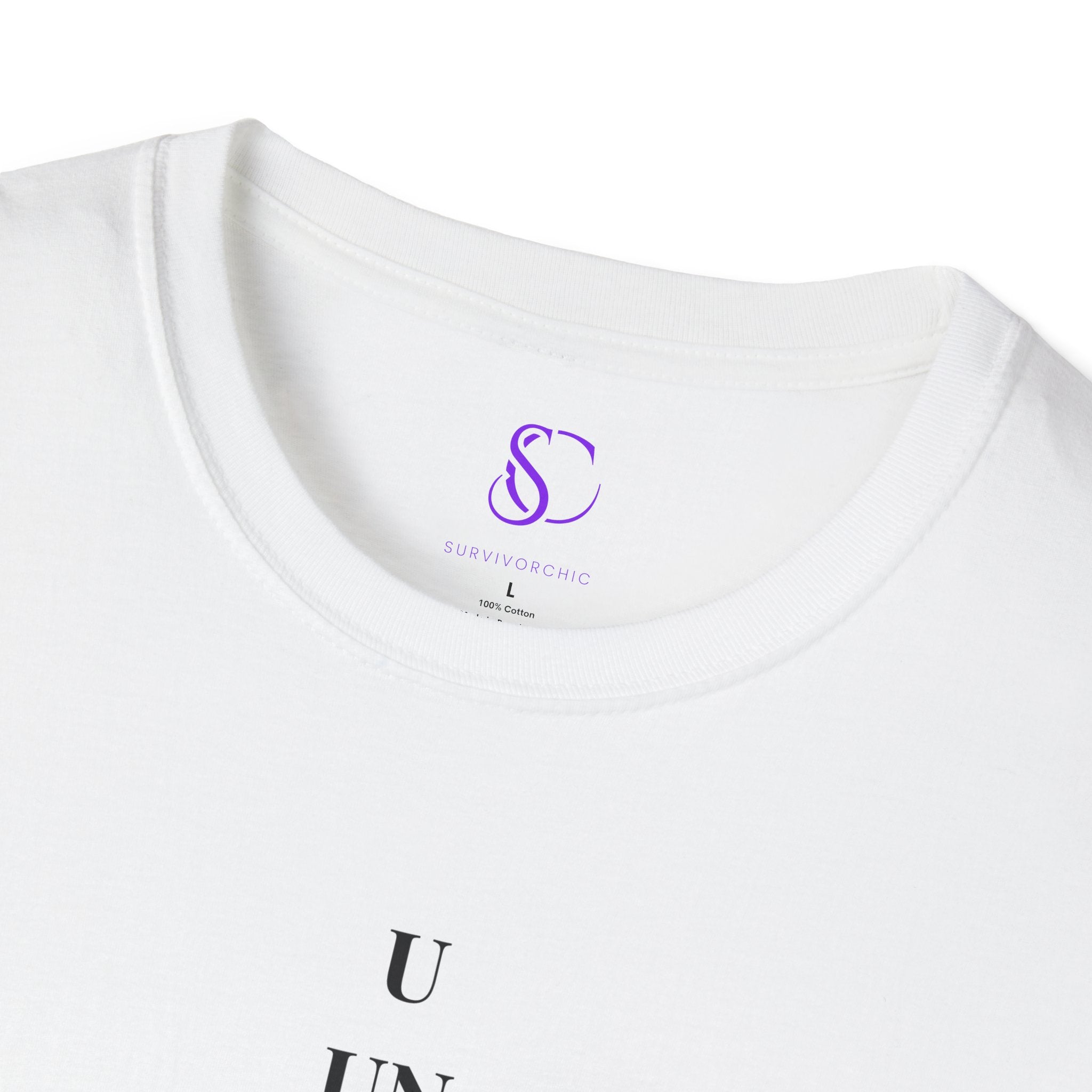 "Unbreakable" Letter‑by‑Letter Triangle White T-Shirt — Motivational Typography Tee