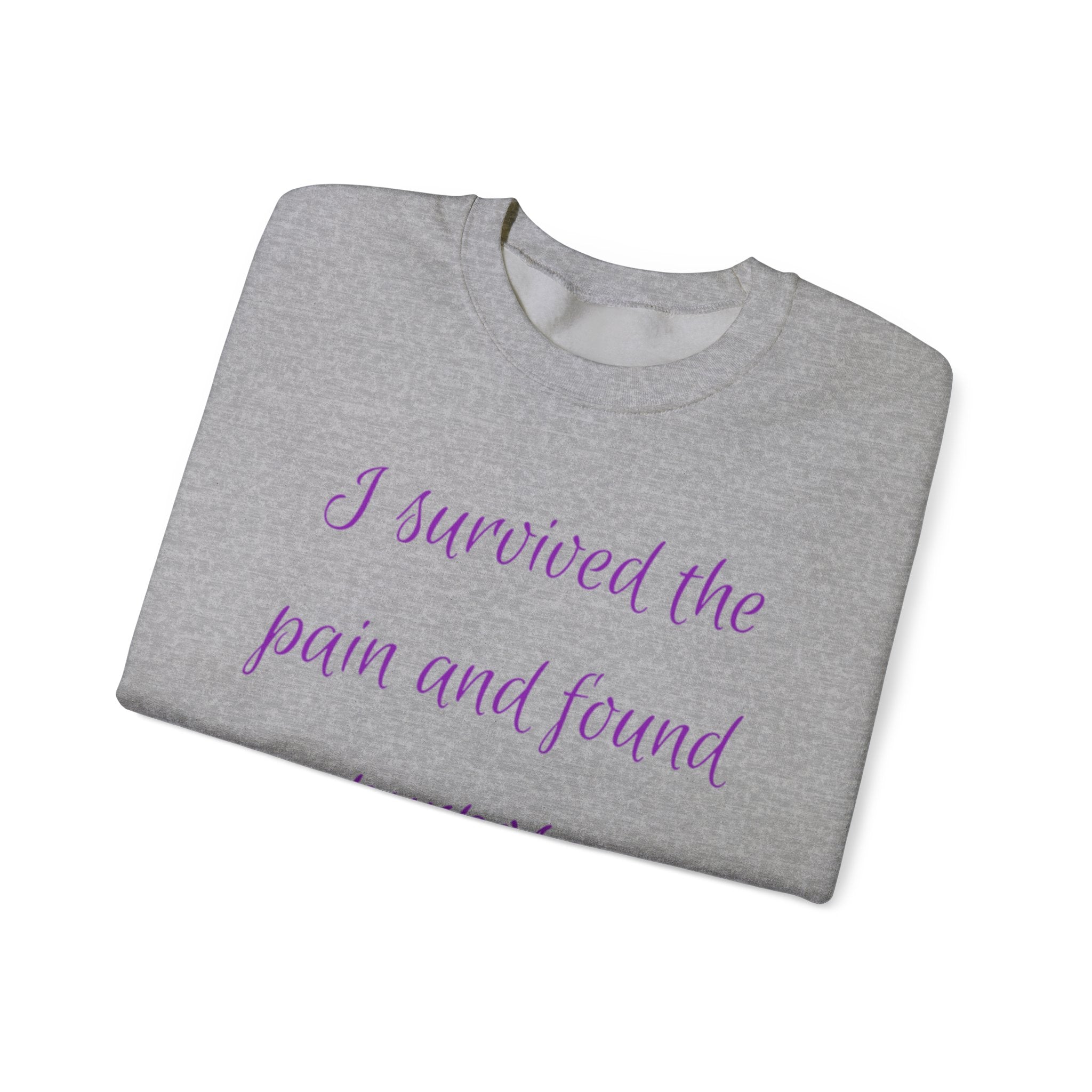“I survived the pain and found purpose” Sweatshirt — Inspirational