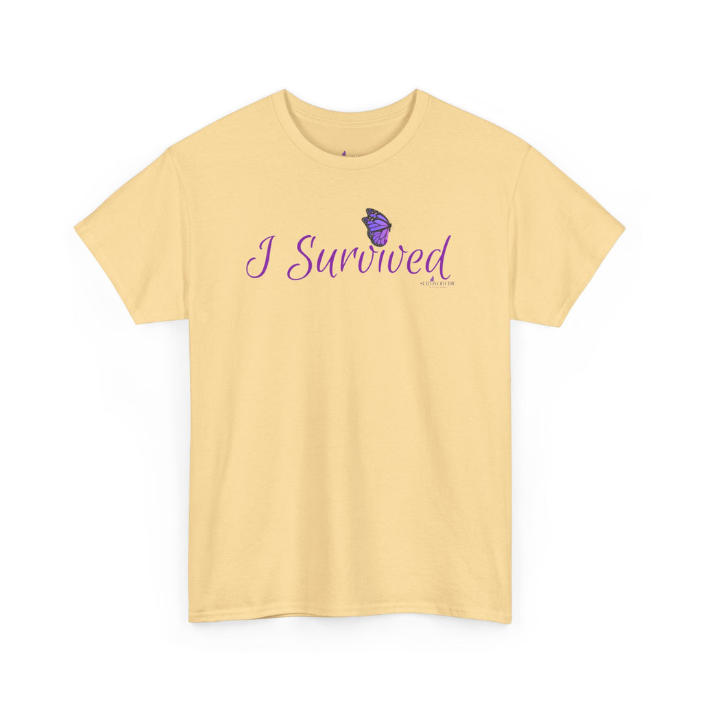 "I Survived" Butterfly Tee — Inspirational Shirt ("And So Can You")