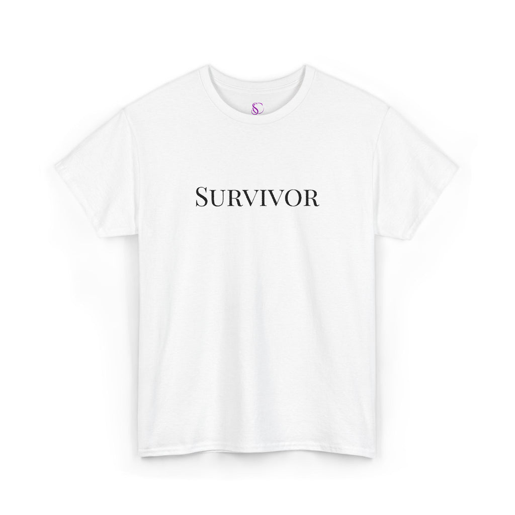 “Survivor” Tee — Embroidered in black Women's Unisex T-shirt