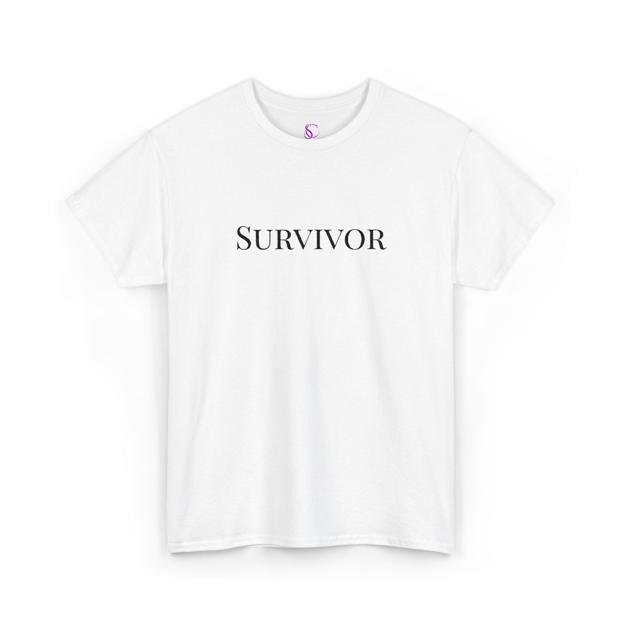 “Survivor” Tee — Embroidered in black Women's Unisex T-shirt