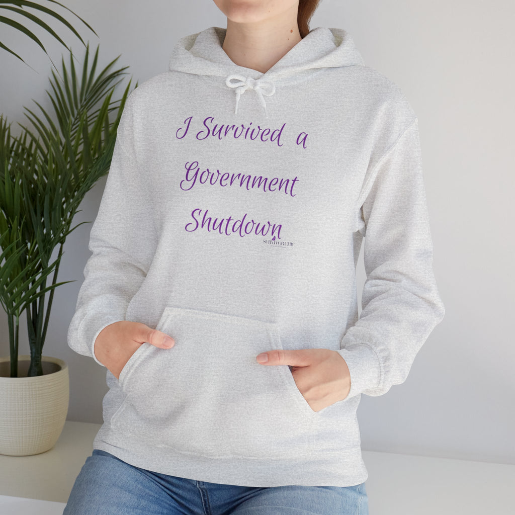Hoodie — "I Survived a Government Shutdown" Commemorative Pullover