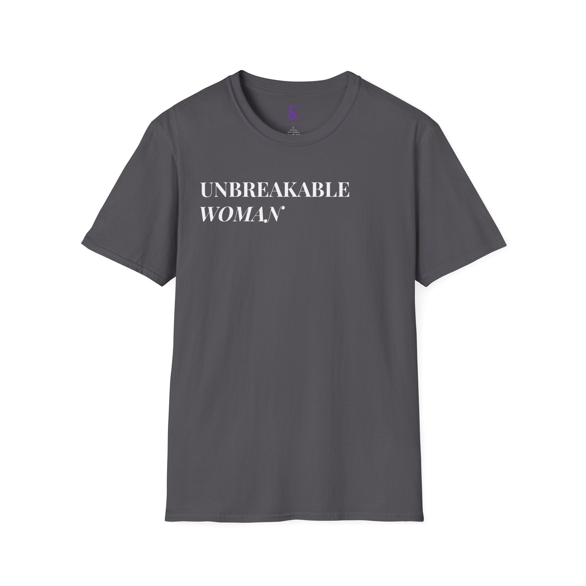 "Unbreakable Woman-Shirt — Motivational Typography Tee