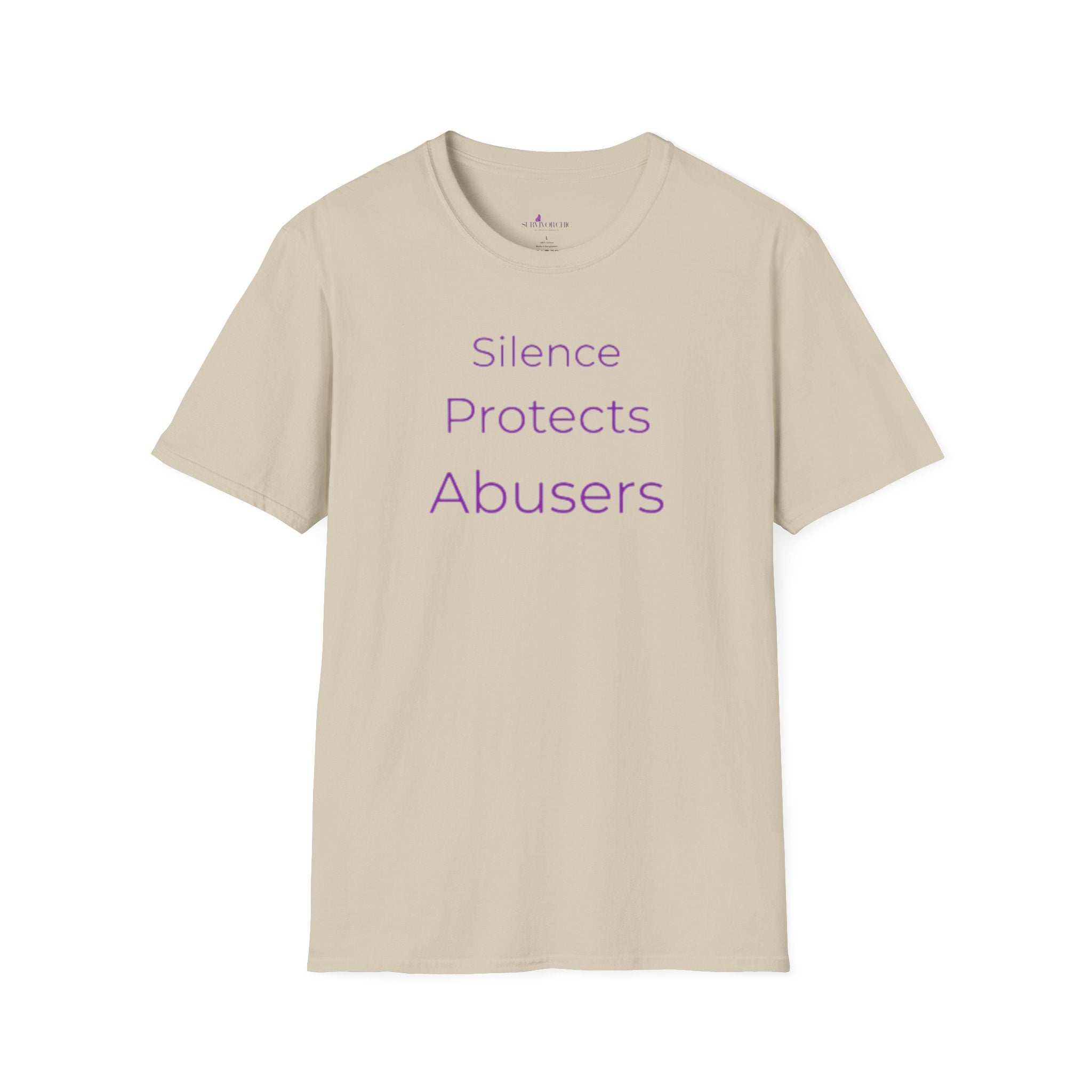 “Silence Protects Abusers" Accountability/Support Tee