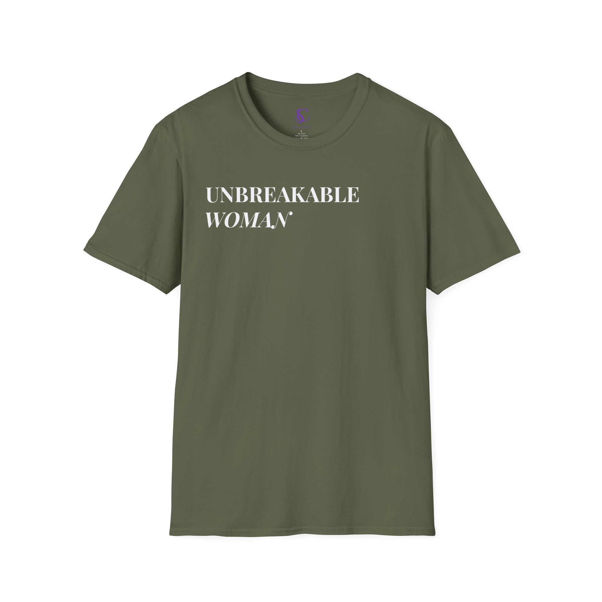 "Unbreakable Woman-Shirt — Motivational Typography Tee