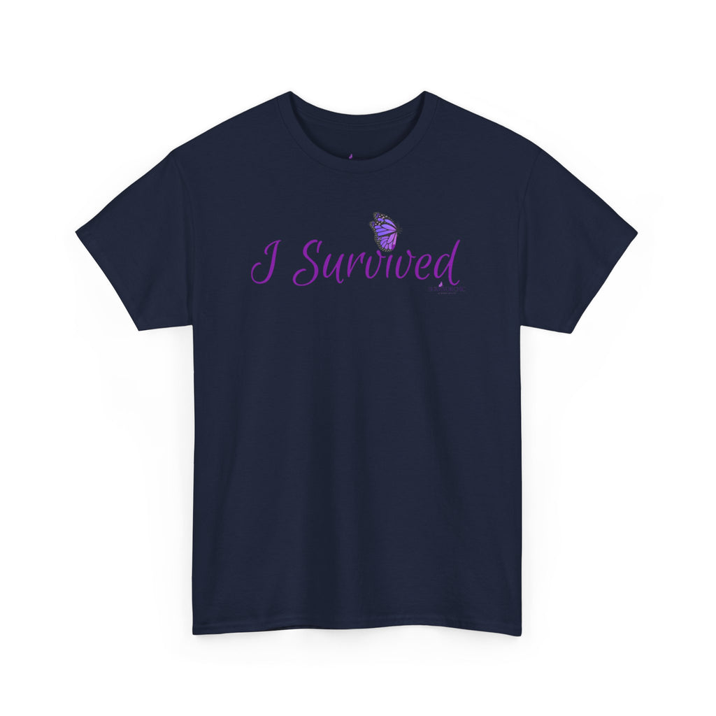 "I Survived" Butterfly Tee — Inspirational Shirt ("And So Can You")