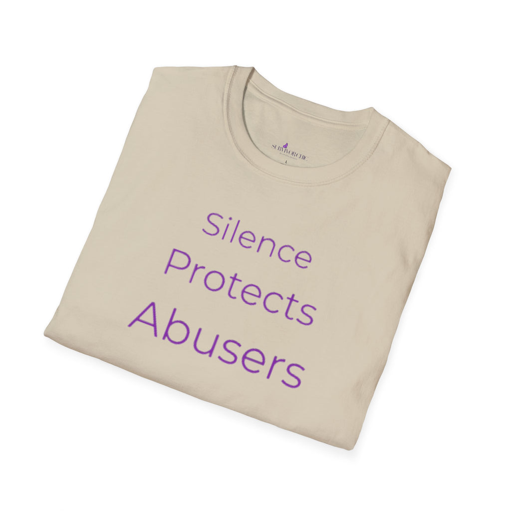 “Silence Protects Abusers" Accountability/Support Tee