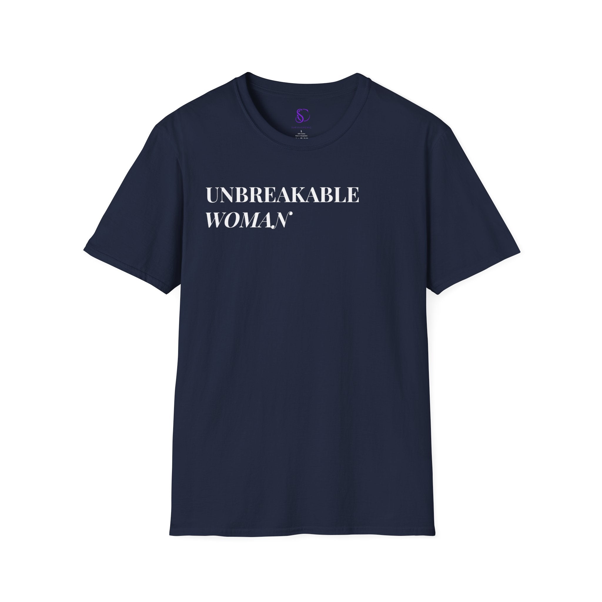 "Unbreakable Woman-Shirt — Motivational Typography Tee