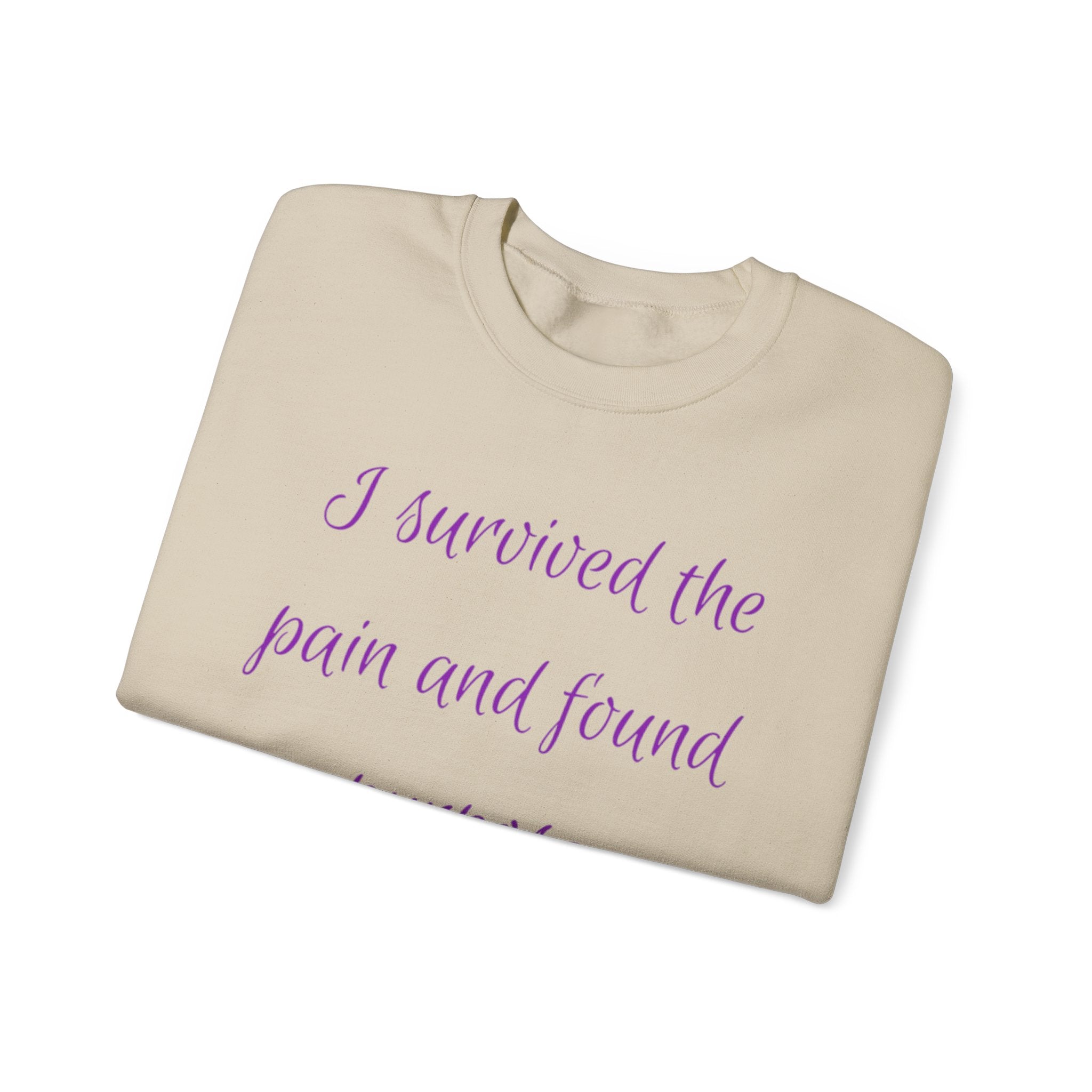 “I survived the pain and found purpose” Sweatshirt — Inspirational