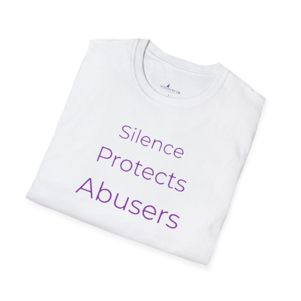 “Silence Protects Abusers" Accountability/Support Tee