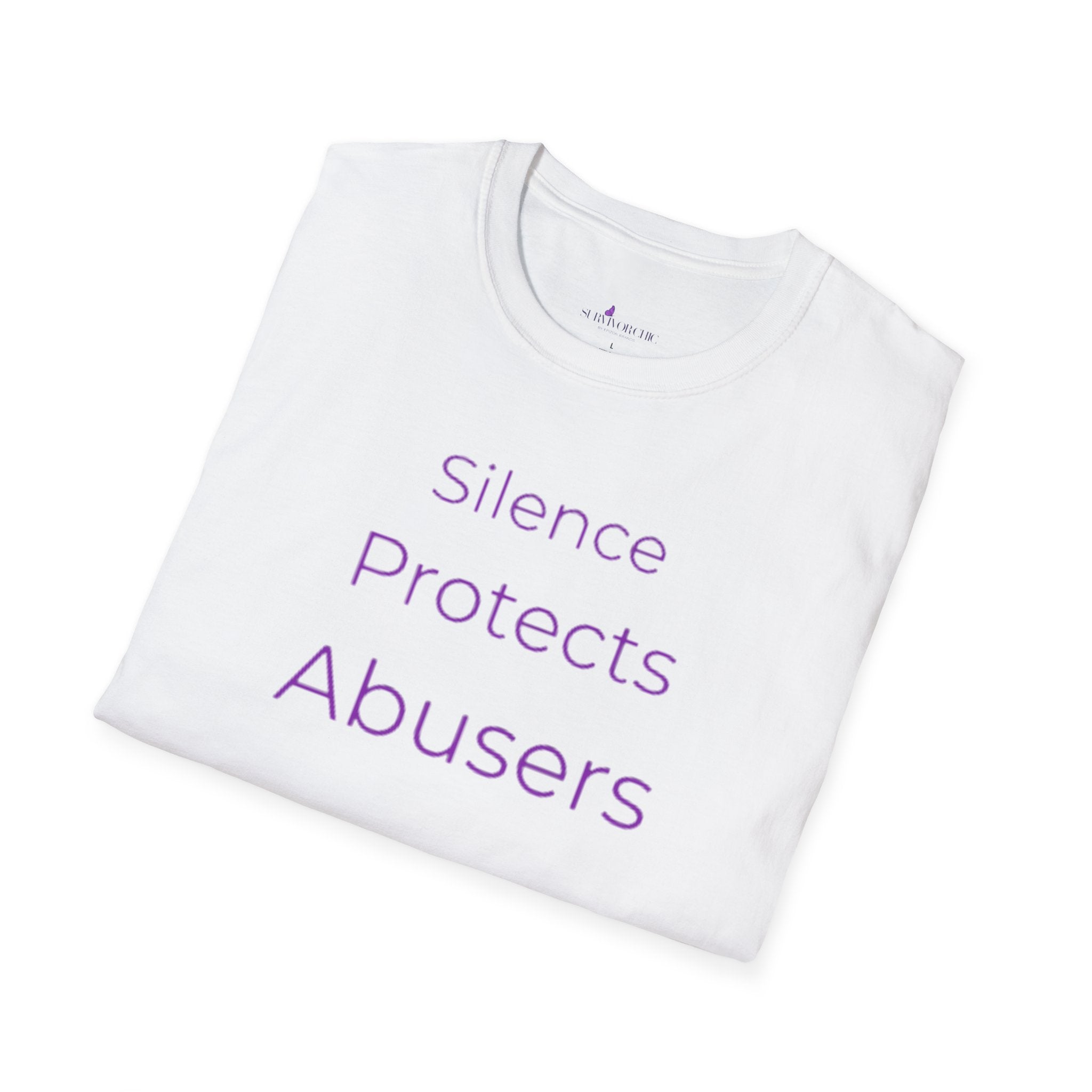 “Silence Protects Abusers" Accountability/Support Tee
