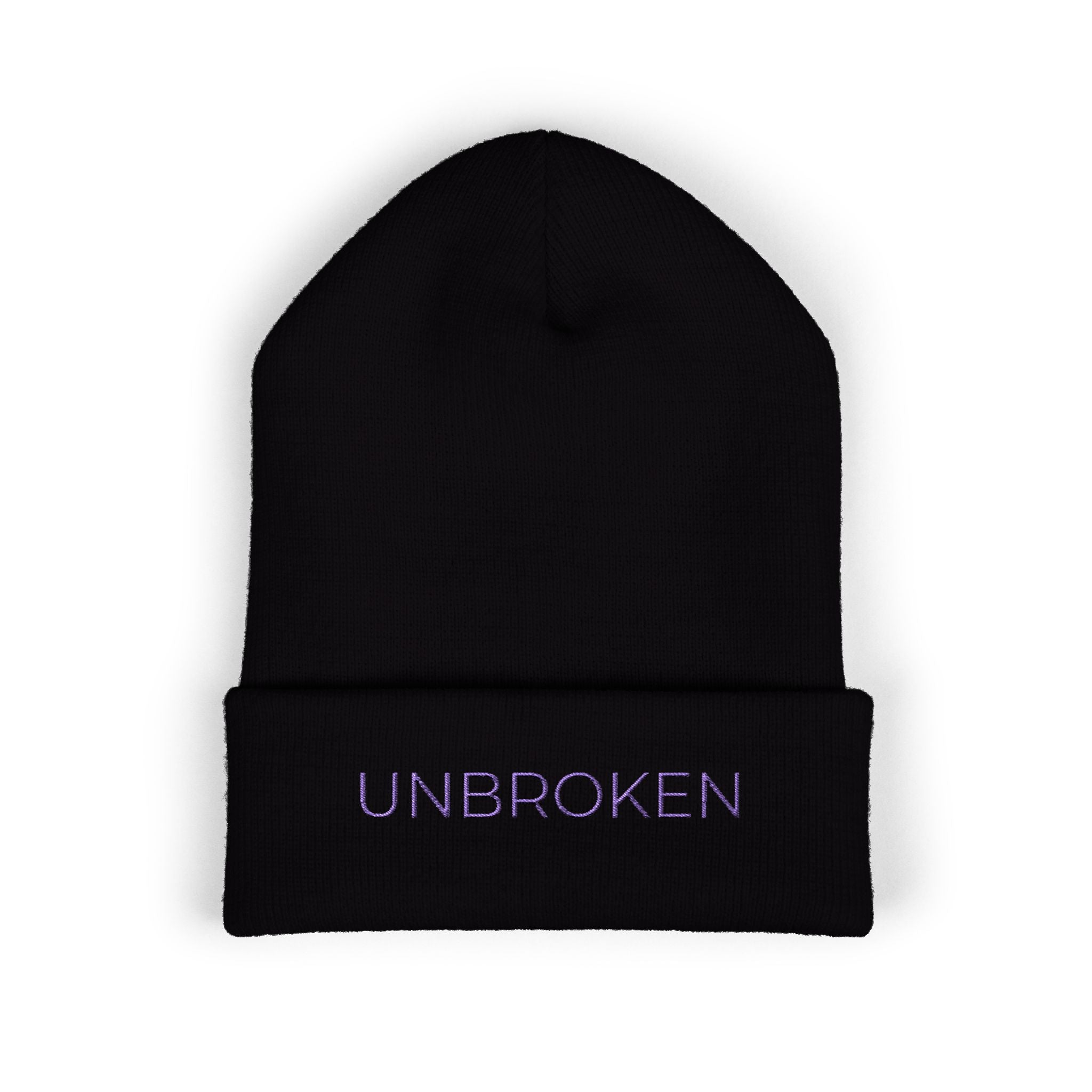 “Unbroken” Beanie — Empowerment Winter Hat | Survivor Gift | Healing Apparel