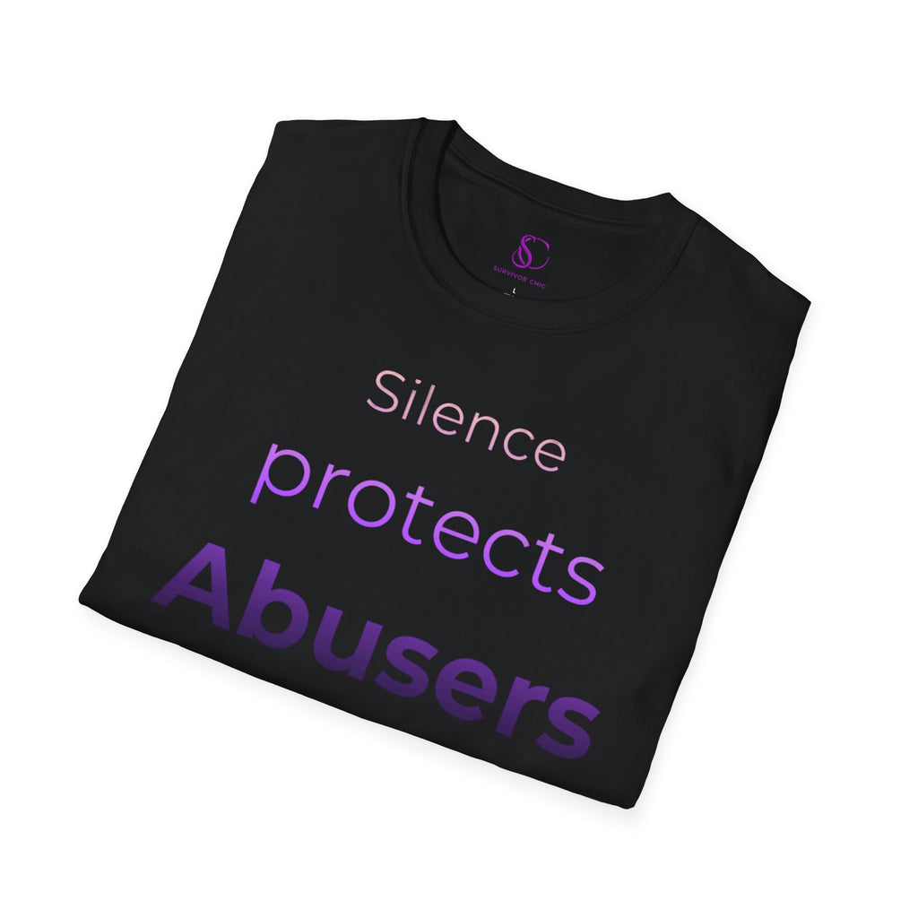 “Silence Protects Abusers" Accountability/Support Tee