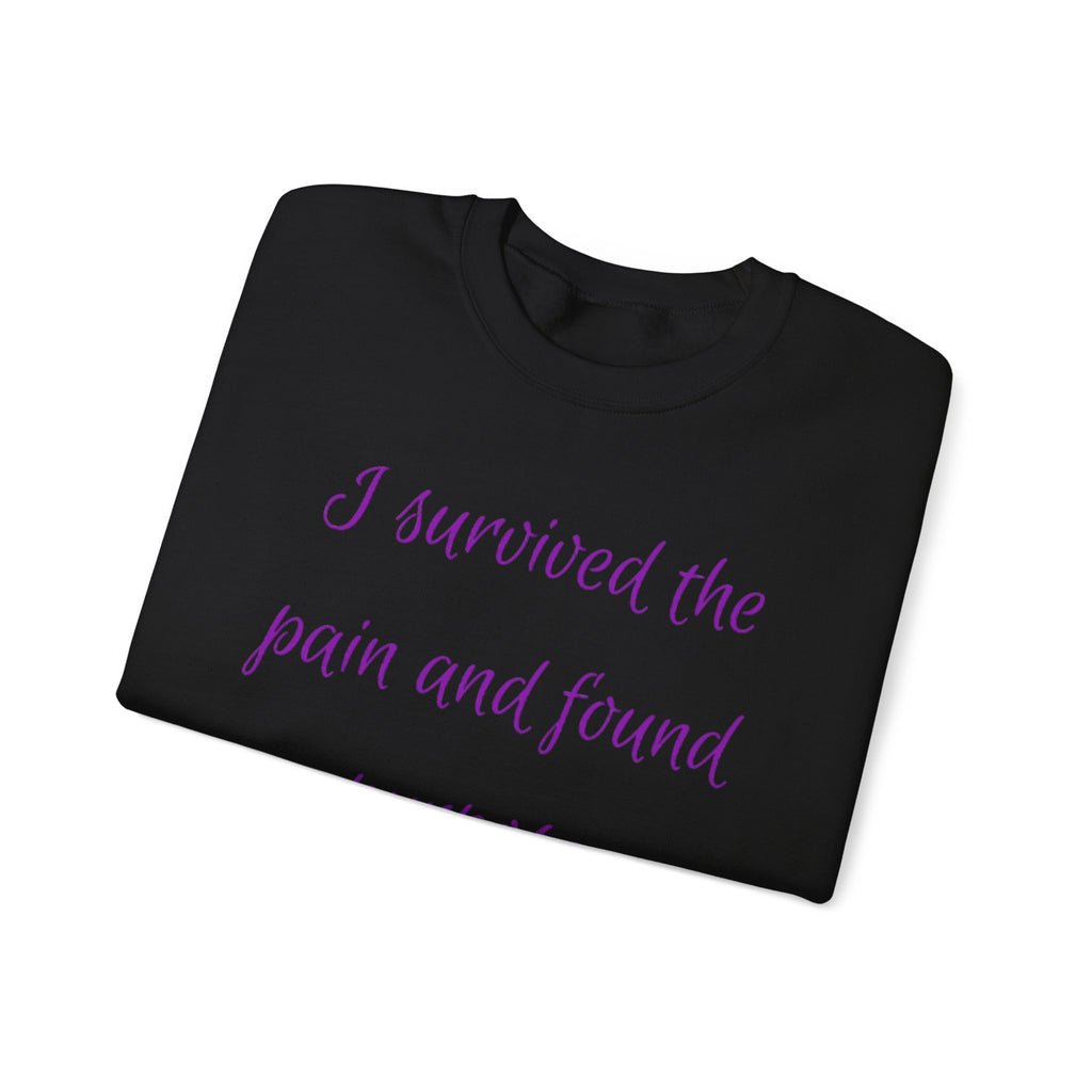“I survived the pain and found purpose” Sweatshirt — Inspirational
