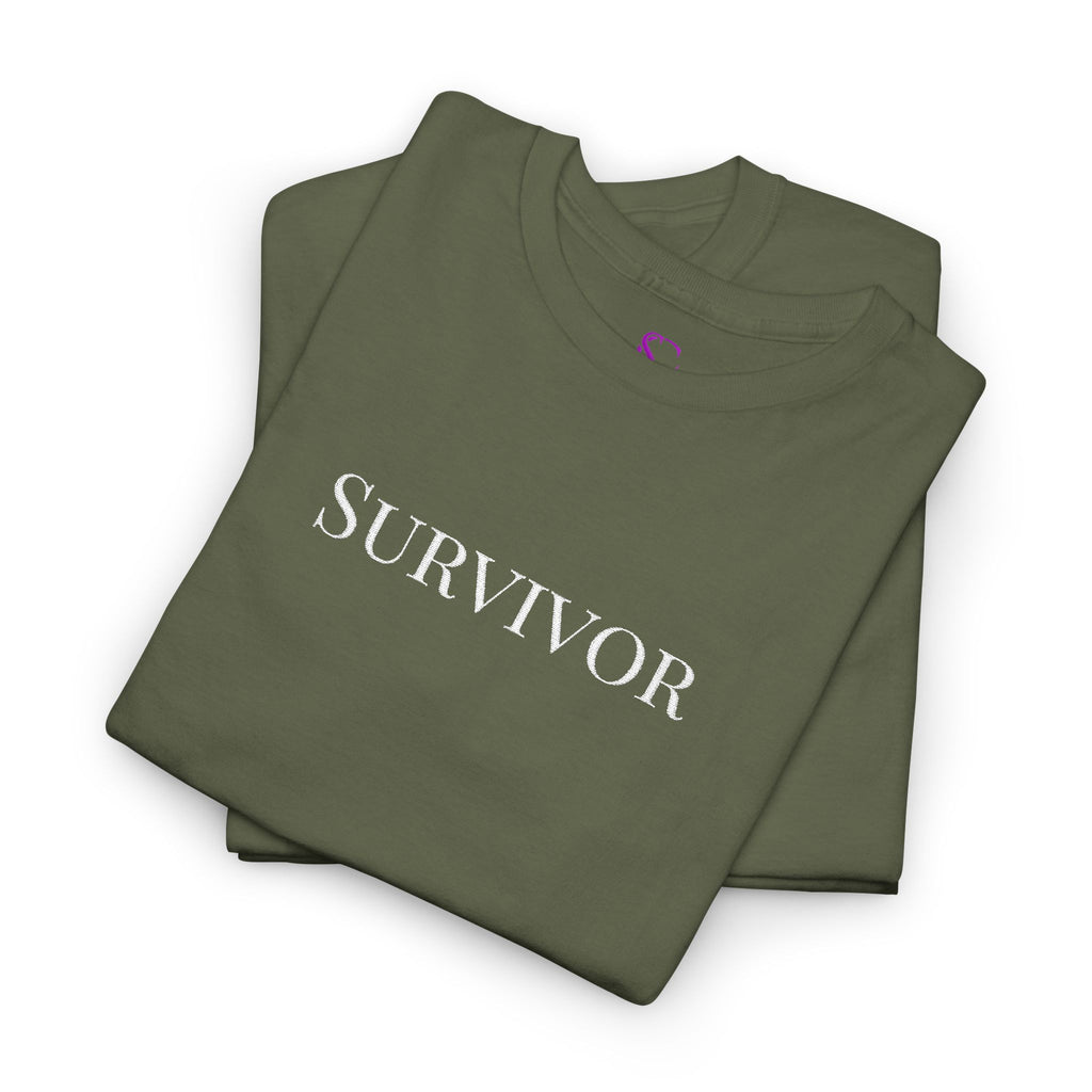 "Survivor" Floral Tee — Empowerment Awareness T-Shirt