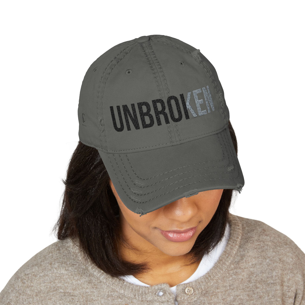 Unbroken Embroidered Distressed Hat