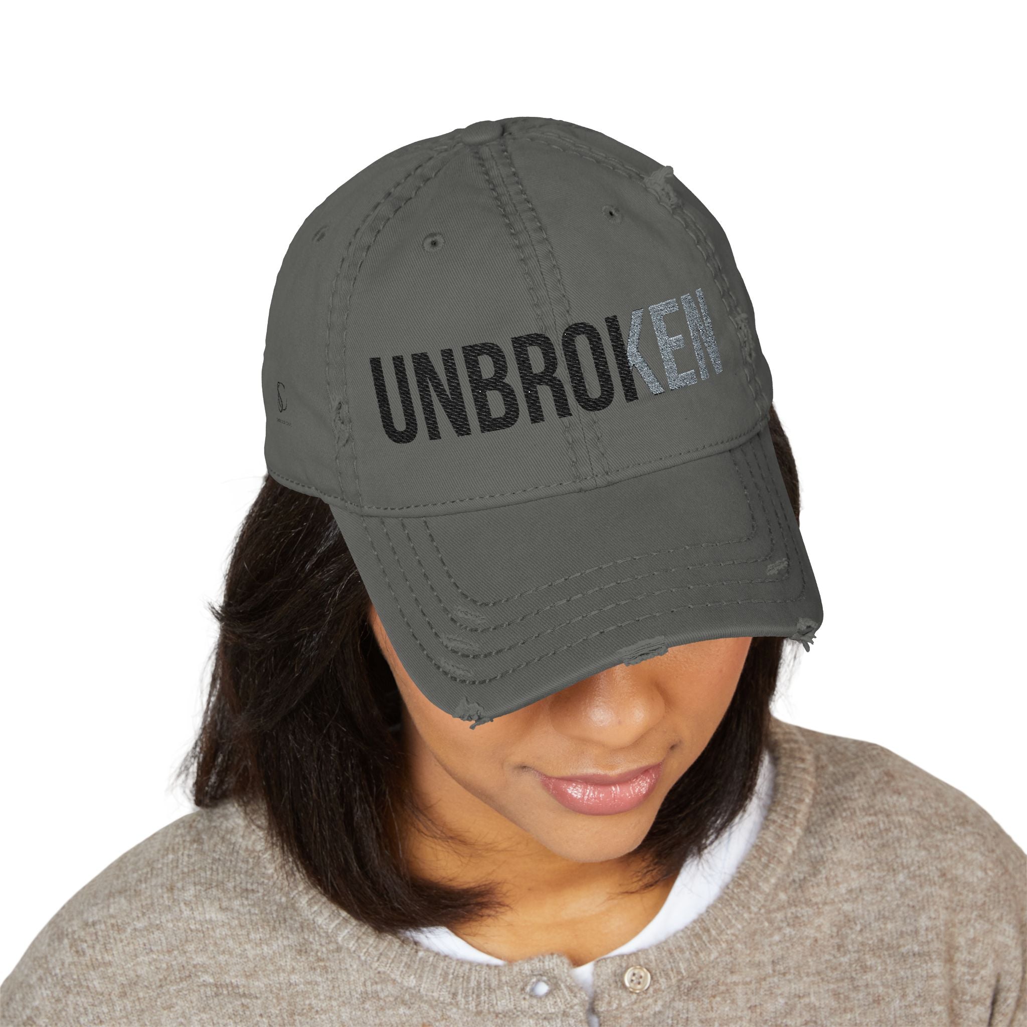 Unbroken Embroidered Distressed Hat